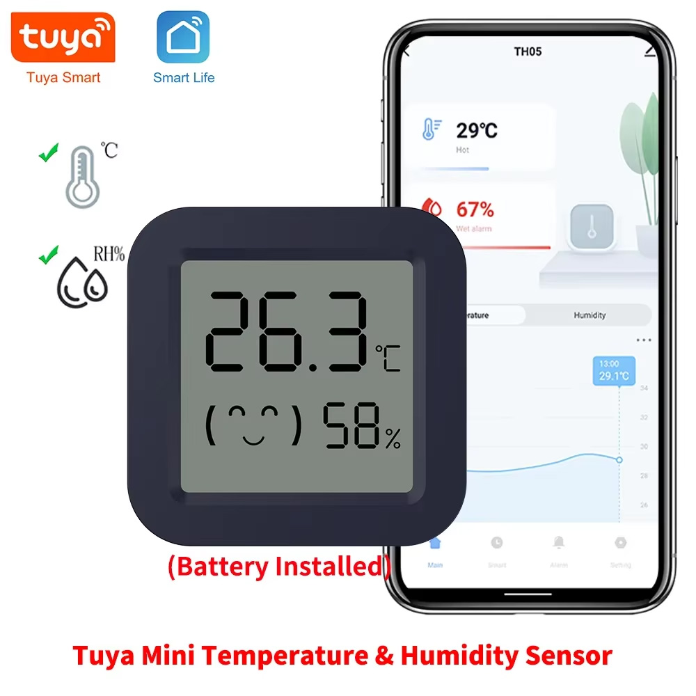 Temperature Humidity Sensor - Mini Termómetro Higrómetro Inteligente, Sensor de