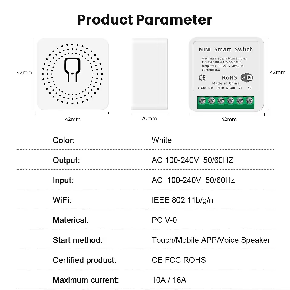 Mini Interruptor WiFi de 16A,  - Home Automation Ideas reseña y precio