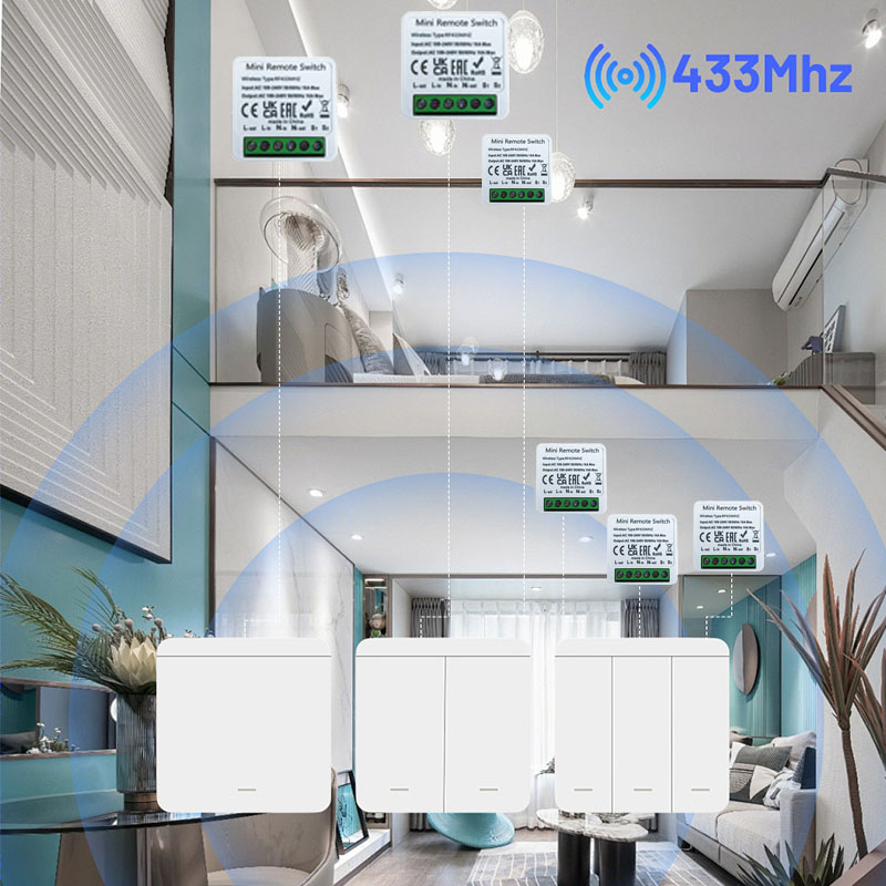 RF 433MHz interruptor inalámbr - Diy Home Automation System reseña y precio